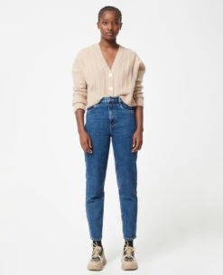 PIMKIE Jean Mom Taille Haute -Urban Soldes 141502 683A06 portrait HD 5