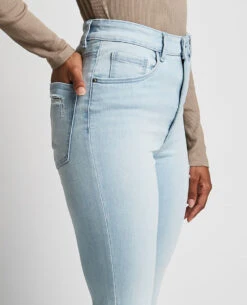 PIMKIE Jean Skinny Taille Haute Trashé -Urban Soldes 141638 B21A06 portrait HD 5