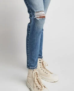 PIMKIE Jean Skinny Taille Basse Trashé -Urban Soldes 141641 683A06 portrait HD 5