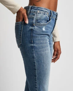 PIMKIE Jean Skinny Taille Basse Trashé -Urban Soldes 141641 683A06 portrait HD 6