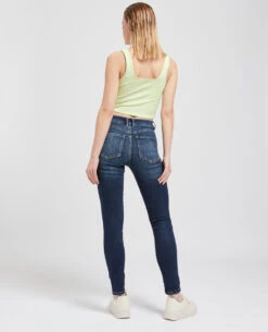 PIMKIE Jean Slim à Plis Permanents -Urban Soldes 141643 696A06 portrait HD 4