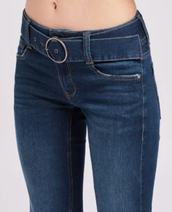 PIMKIE Jean Flare Taille Basse Avec Ceinture -Urban Soldes 141845 696A06 portrait HD 6