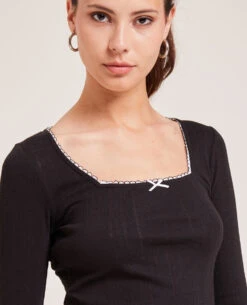 PIMKIE Top Manches Longues Encolure Carrée