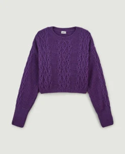 PIMKIE Pull Cropped En Maille Fantaisie -Urban Soldes 409601 434A04 portrait HD 5