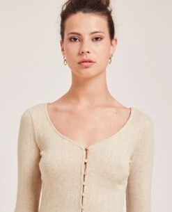 PIMKIE Top Boutonné En Maille Côtelée