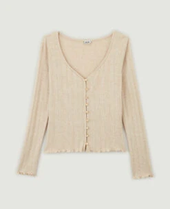 PIMKIE Top Boutonné En Maille Côtelée 9 PIMKIE Top Boutonné En Maille Côtelée -Urban Soldes 409613 E67A0E portrait HD 5