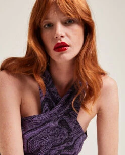 PIMKIE Top Pans Croisés Maille Lurex