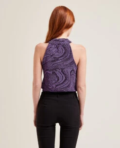 PIMKIE Top Pans Croisés Maille Lurex -Urban Soldes 409635 A40I04 portrait HD 4