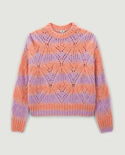 PIMKIE Pull Bicolore Maille Ajourée -Urban Soldes 409644 I62C01 portrait HD 5