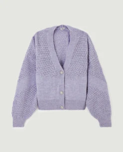 PIMKIE Gilet Maille Fantaisie Boutons Strass -Urban Soldes 409649 459A04 portrait HD 5