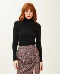 PIMKIE Pull Col Roulé Maille Côtelée -Urban Soldes 409654 899A0E portrait HD 3