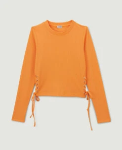 PIMKIE Top Maille Côteléee Avec Lacets -Urban Soldes 409663 182A01 portrait HD 5