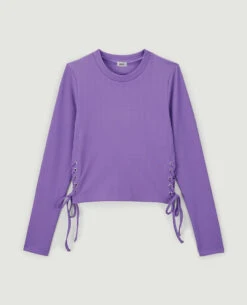 PIMKIE Top Maille Côtelée Avec Lacets -Urban Soldes 409663 496A04 portrait HD 5