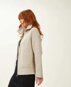 PIMKIE Gilet Zippé En Grosse Maille -Urban Soldes 409684 936A09 portrait HD 6