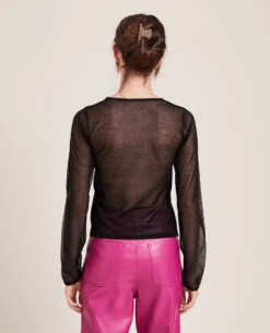 PIMKIE Top Bi-matière Effet One Shoulder -Urban Soldes 409685 899A08 portrait HD 4