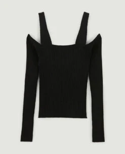 PIMKIE Pull Maille Côtelée épaules Nues -Urban Soldes 409692 899A08 portrait HD 5