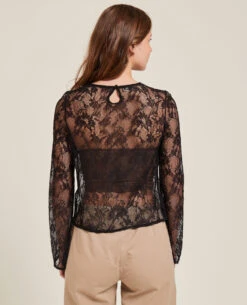 PIMKIE Top En Dentelle Manches Flare -Urban Soldes 409704 899A08 portrait HD 4