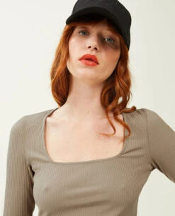 PIMKIE Top Maille Côtelée Encolure Carrée