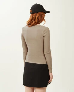 PIMKIE Top Maille Côtelée Encolure Carrée -Urban Soldes 409711 E71A07 portrait HD 4