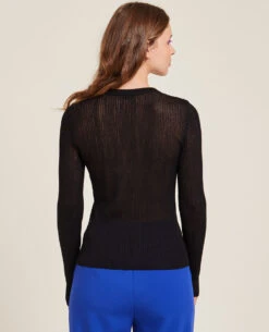 PIMKIE Pull Maille Côtelée Transparente -Urban Soldes 409717 899A08 portrait HD 4