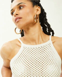 PIMKIE Top En Maille Ajourée Bretelles Croisées -Urban Soldes 409744 935K19 portrait HD 6