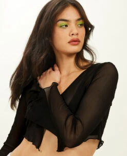 PIMKIE Top Transparent Manches Flare