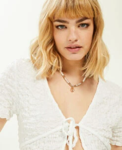 PIMKIE Top En Maille Gaufrée Avec Nouette