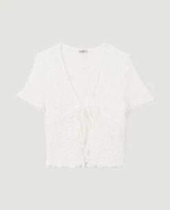 PIMKIE Top En Maille Gaufrée Avec Nouette -Urban Soldes 409838 905A09 portrait HD 5