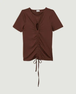 PIMKIE Top Avec Découpe Et Liens Coulissés -Urban Soldes 409839 D34A07 portrait HD 5