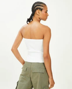 PIMKIE Top Bustier En Maille Côtelée -Urban Soldes 409842 924A09 portrait HD 4