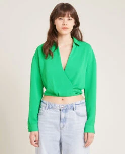 PIMKIE Chemisier Court Effet Cache-cœur -Urban Soldes 562534 598A05 portrait HD 3