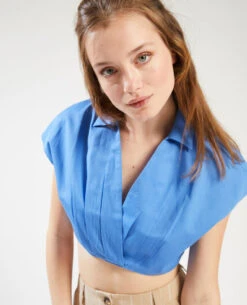 PIMKIE Chemise Cropped Croisée -Urban Soldes 562547 B87A06 portrait HD 4