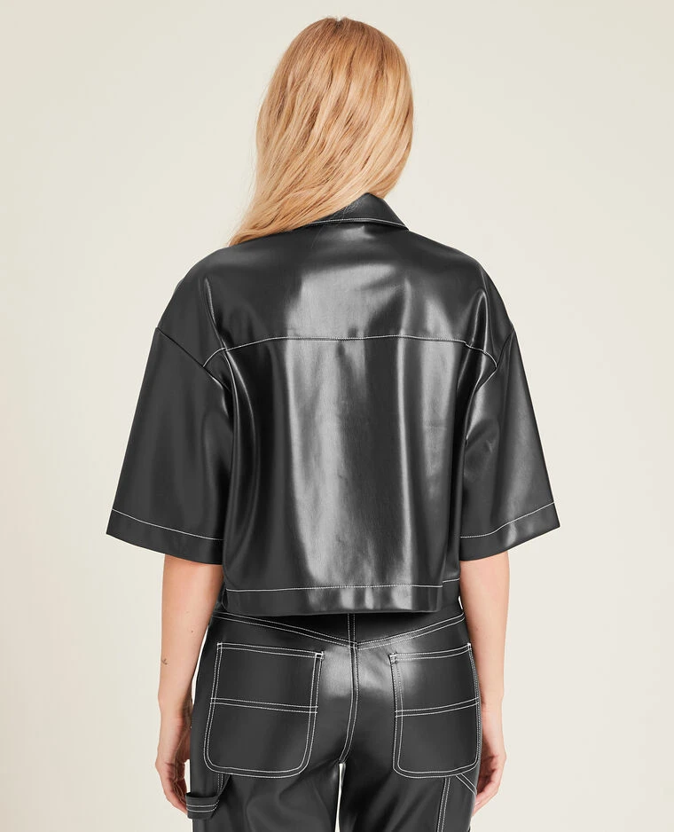 PIMKIE Chemise Simili Cuir Manches Courtes 5 PIMKIE Chemise Simili Cuir Manches Courtes â Image 3
