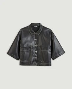 PIMKIE Chemise Simili Cuir Manches Courtes 9 PIMKIE Chemise Simili Cuir Manches Courtes -Urban Soldes 562599 899A08 portrait HD 5