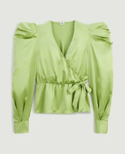 PIMKIE Blouse Cache-cœur En Satin -Urban Soldes 562620 A50A05 portrait HD 5