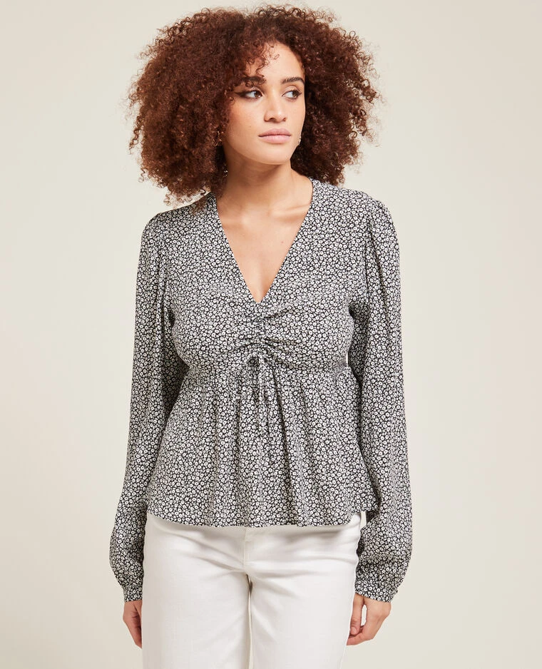 PIMKIE Blouse Encolure V Base Volantée 4 PIMKIE Blouse Encolure V Base Volantée – Image 2