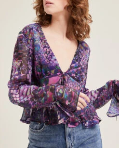 PIMKIE Blouse Fluide à Nouer