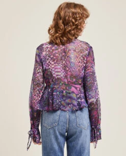 PIMKIE Blouse Fluide à Nouer -Urban Soldes 562647 434I08 portrait HD 4