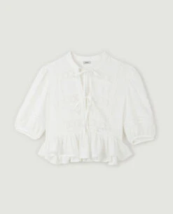 PIMKIE Blouse Avec Dentelle Et Liens à Nouer 9 PIMKIE Blouse Avec Dentelle Et Liens à Nouer -Urban Soldes 562648 900A09 portrait HD 5