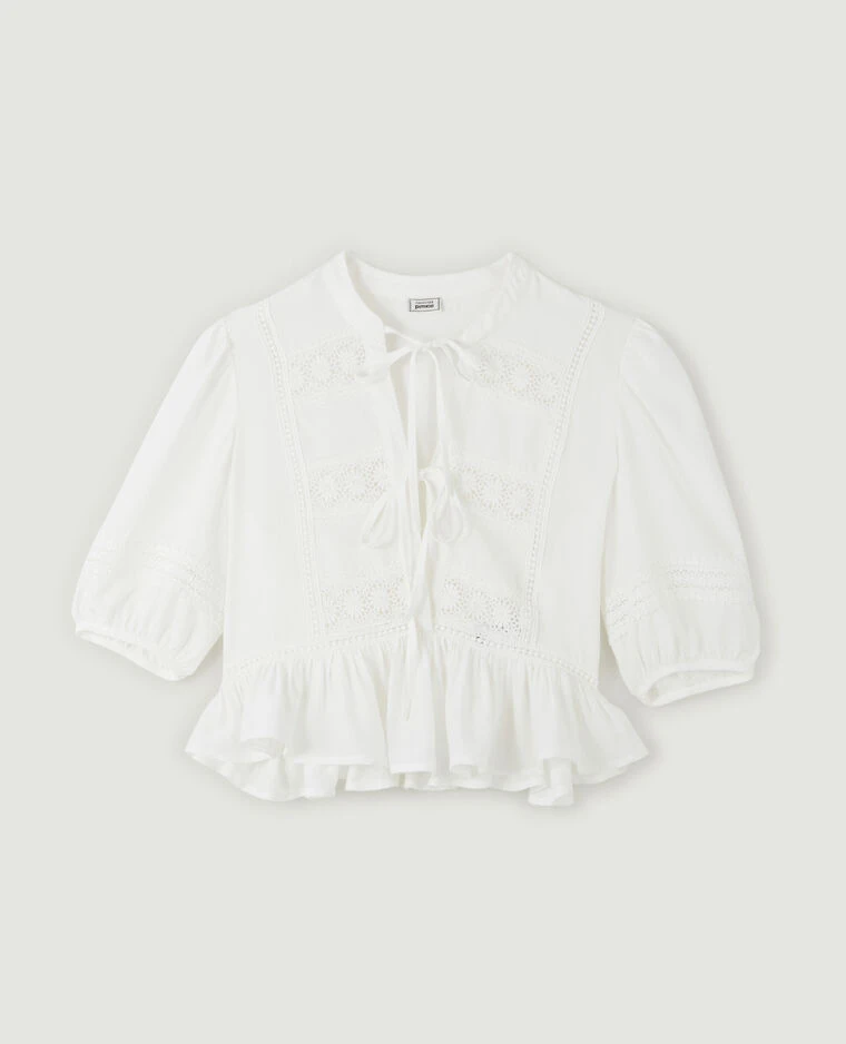 PIMKIE Blouse Avec Dentelle Et Liens à Nouer 6 PIMKIE Blouse Avec Dentelle Et Liens à Nouer – Image 4