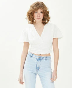 PIMKIE Top Court Lin Croisé Devant