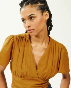 PIMKIE Top Court Lin Croisé Devant