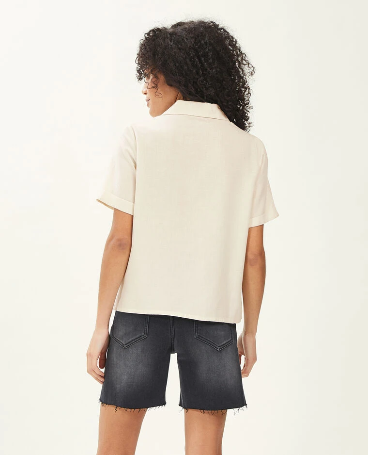 PIMKIE Chemise Courte Avec Lin 5 PIMKIE Chemise Courte Avec Lin – Image 3