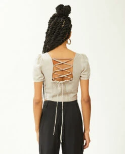 PIMKIE Top Encolure Carrée Avec Laçage Dos -Urban Soldes 562662 913A0E portrait HD 4