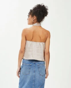 PIMKIE Top Dos-nu Satiné Encolure Américaine -Urban Soldes 562670 E76A09 portrait HD 4