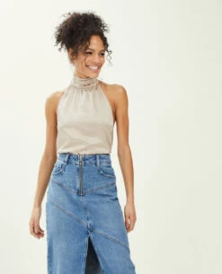 PIMKIE Top Dos-nu Satiné Encolure Américaine -Urban Soldes 562670 E76A09 portrait HD 7