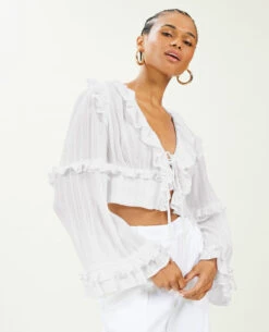 PIMKIE Blouse Courte Avec Volants -Urban Soldes 562693 912A09 portrait HD 6