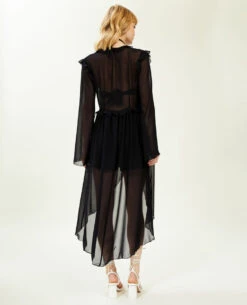 PIMKIE Longue Blouse Transparente Avec Volants -Urban Soldes 562698 899A08 portrait HD 4