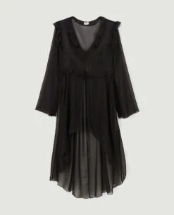 PIMKIE Longue Blouse Transparente Avec Volants -Urban Soldes 562698 899A08 portrait HD 5