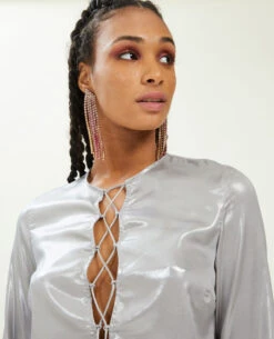 PIMKIE Blouse Courte Avec Lien Croisé à Nouer